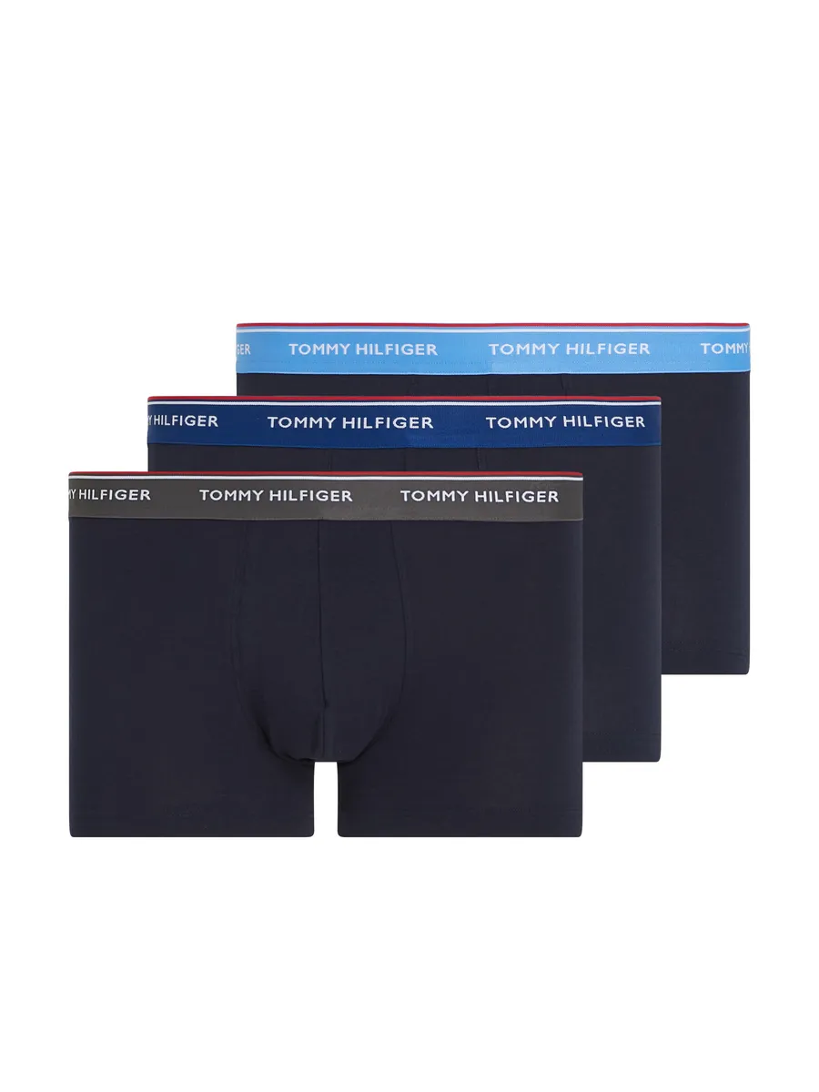 

Tommy Hilfiger Underwear Трусы "3P WB TRUNK" (3 шт. в упаковке, 3 шт. в упаковке), с эластичным поясом с логотипом, синий