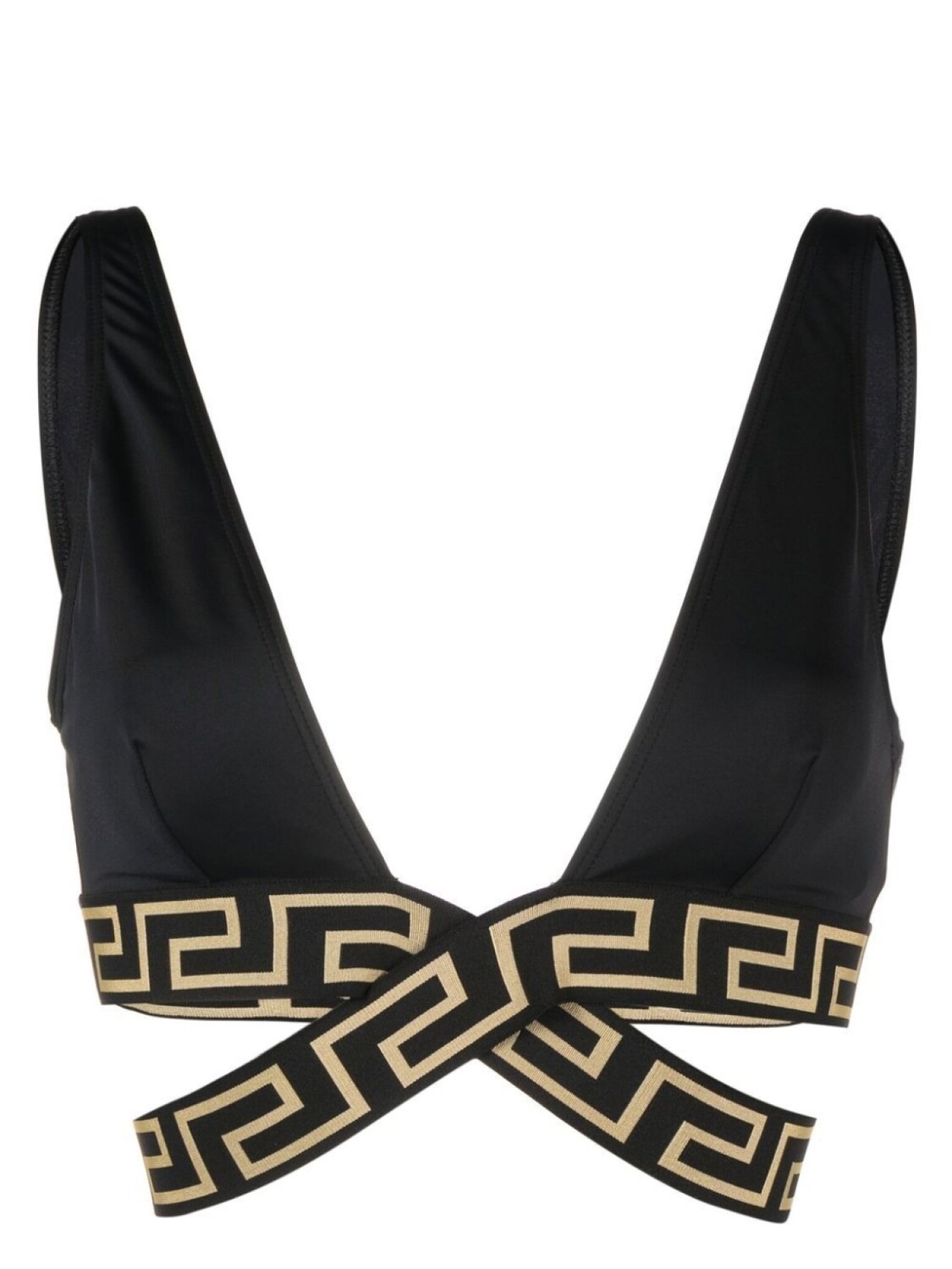 

Versace топ бикини с узором Greca, черный
