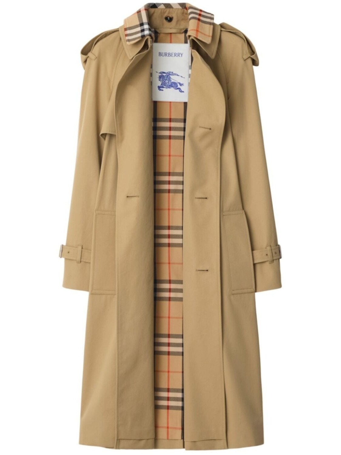 

Burberry тренч с заостренными лацканами, нейтральный цвет