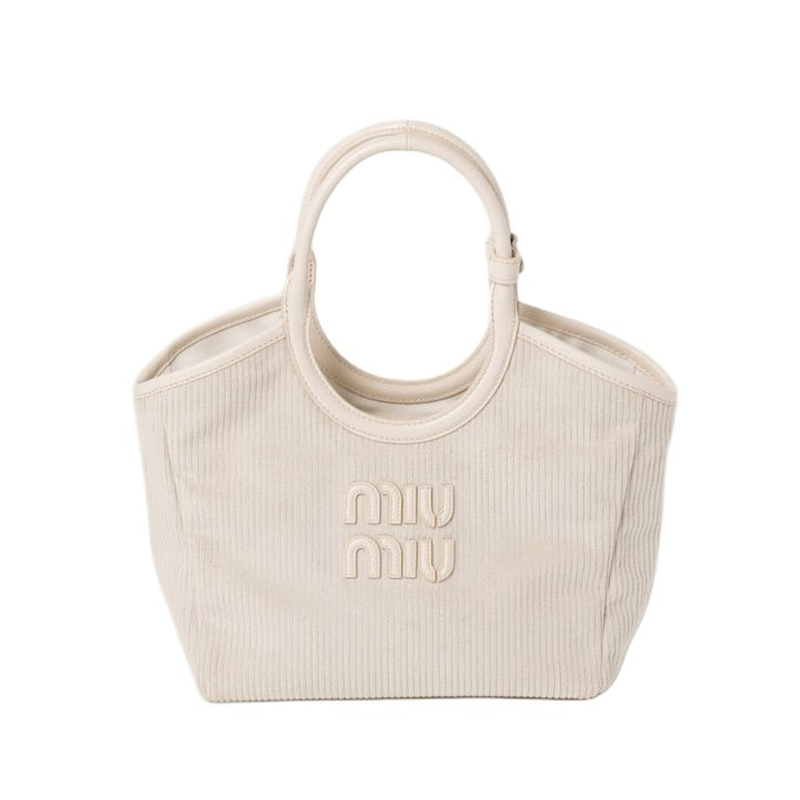 

MIU MIU Сумка-шоппер Ivy Corduroy, шоппер, сумка через плечо, кроссбоди, маленькая женская сумка Pink Mist White