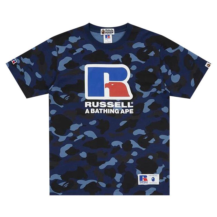 

Футболка BAPE x Russell Athletic Color Camo Tee, Navy
