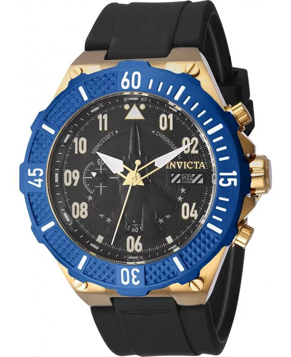 

Мужские кварцевые многофункциональные часы-авиаторы 39892 с черным циферблатом Invicta, black