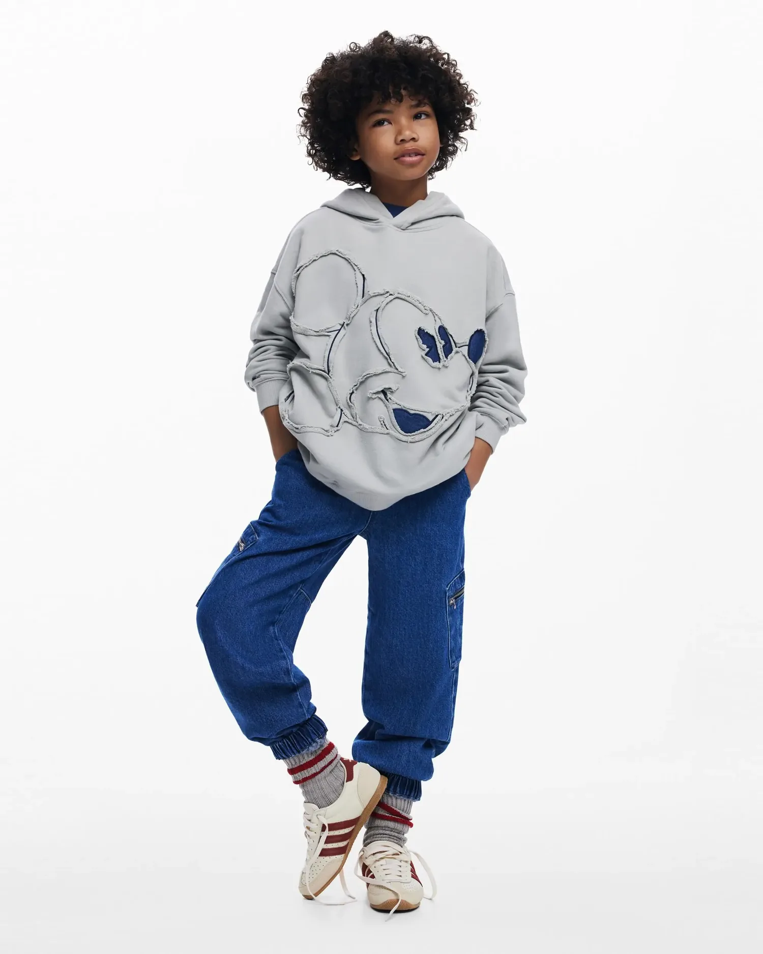 Детская джинсовая толстовка с капюшоном Mickey Mouse Desigual, синий — фото 4