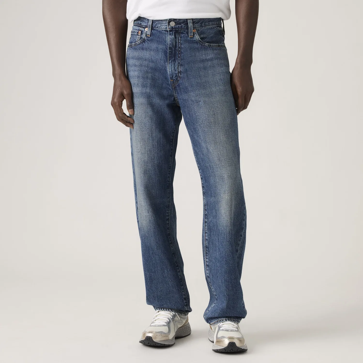 Мужские джинсы 568 из свободного льна и денима Levi's, Dark Wash — фото 2