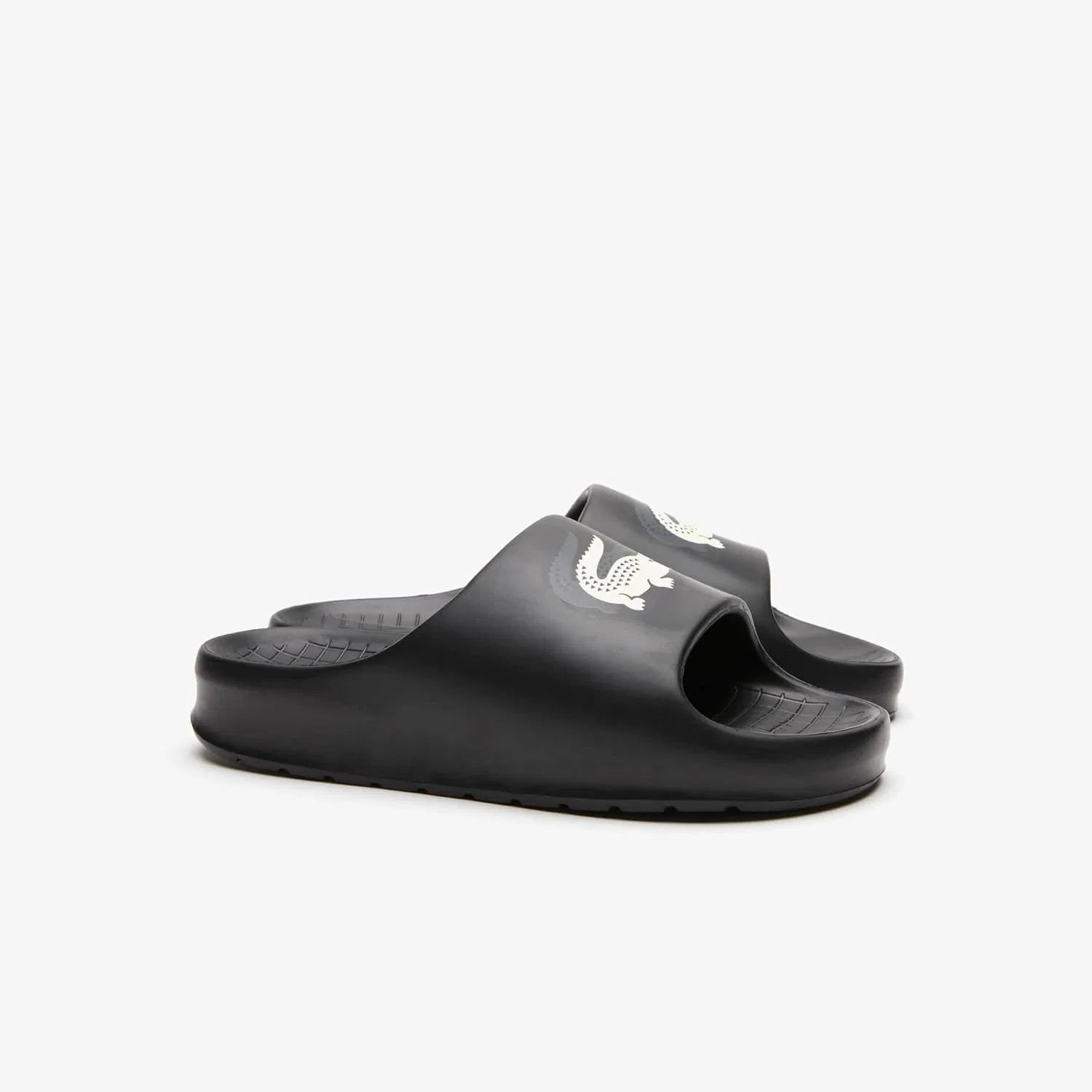 Мужские шлепанцы Serve Slide 2.0 Evo из синтетического материала с цветными блоками Lacoste, Black Offwhite 454 — фото 3