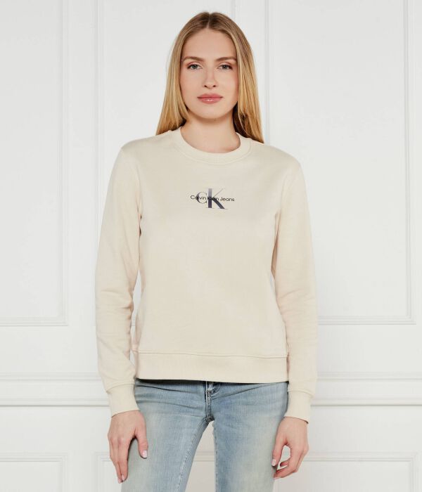 

Толстовка женская Calvin Klein Jeans с круглым вырезом, бежевый