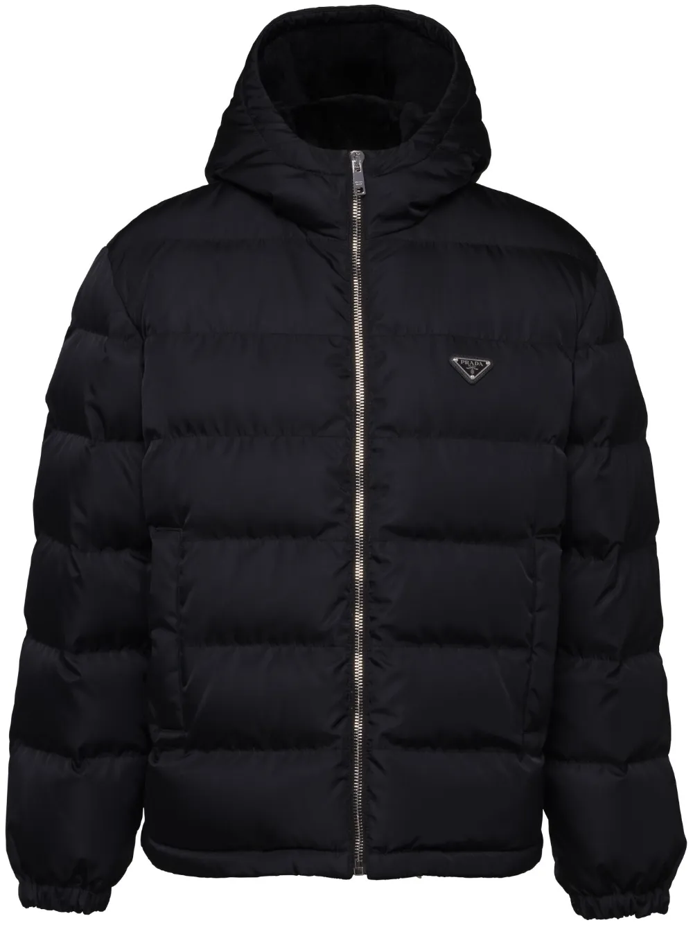 

Укороченный пуховик Re-Nylon Prada, черный