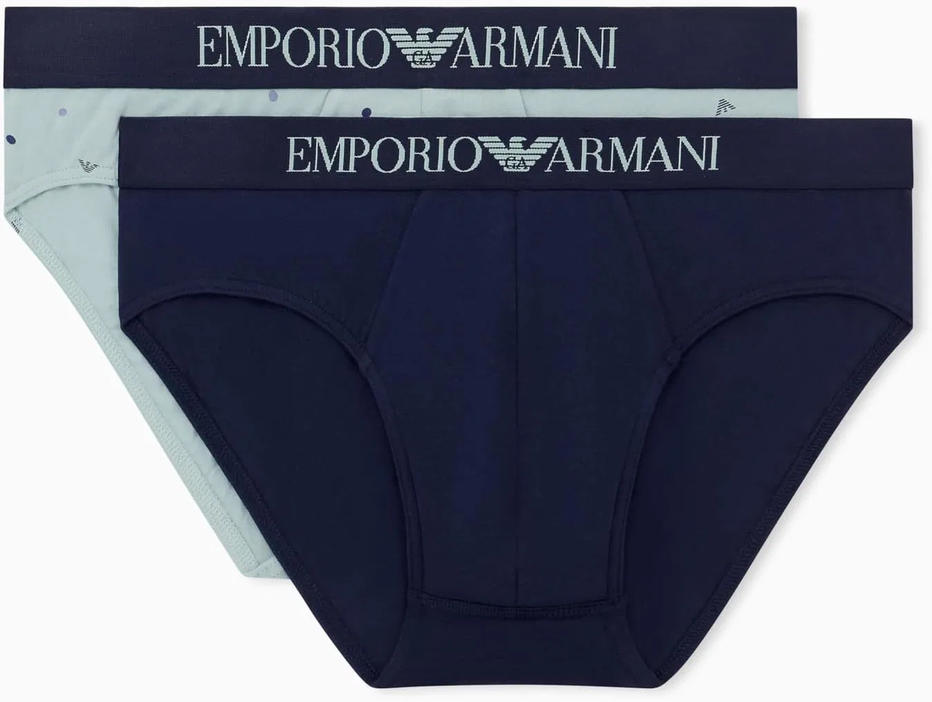 Боксеры с логотипом Emporio Armani, Surf Polkadots/Armani Blue