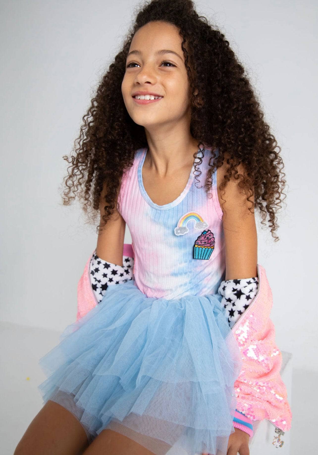 

Платье-пачка Tie Dye Rainbow Cupcake Lola + The Boys, цвет multi