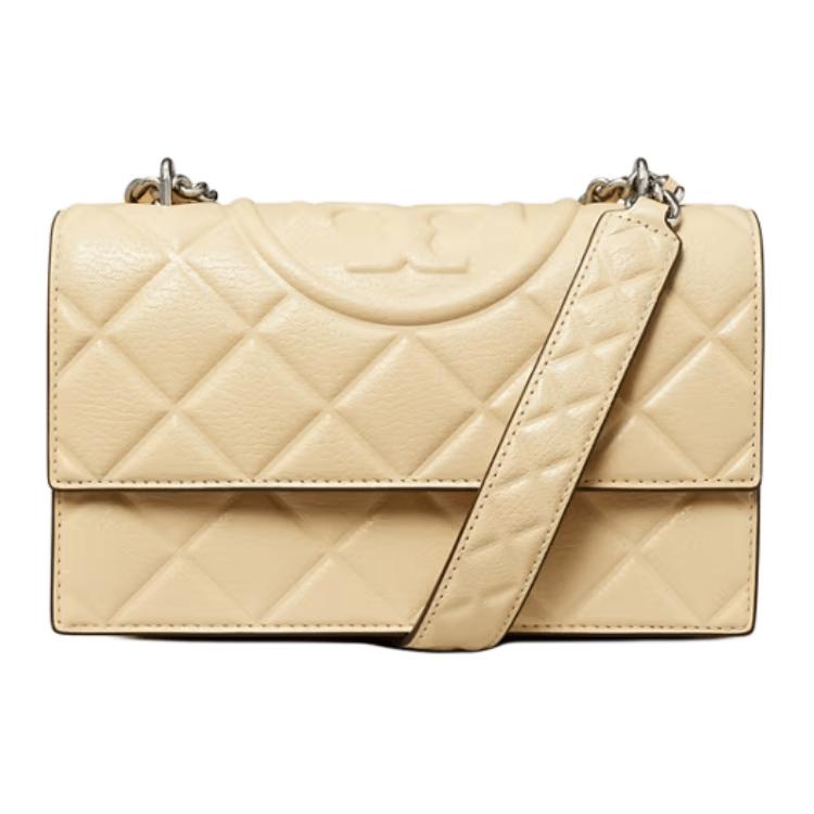 

Сумка кроссбод Fleming Leather через плечо с бахромой женская желтая TORY BURCH