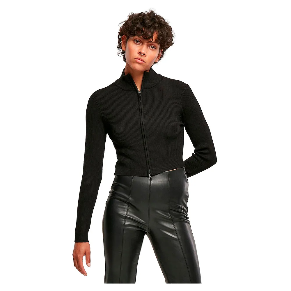 

Кардиган Urban Classics Cropped Rib Knit, черный