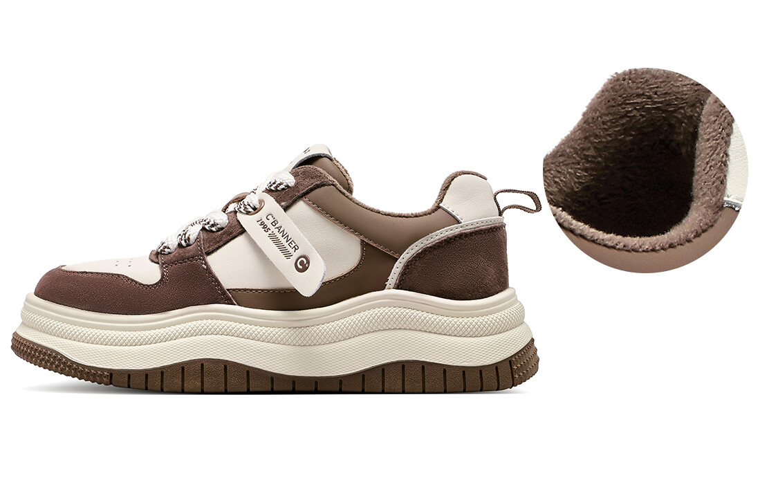 

Кроссовки CВ°BANNER Skateboard Shoes Women's Low-Top Brown, Коричневый, Кроссовки CВ°BANNER Skateboard Shoes Women's Low-Top Brown