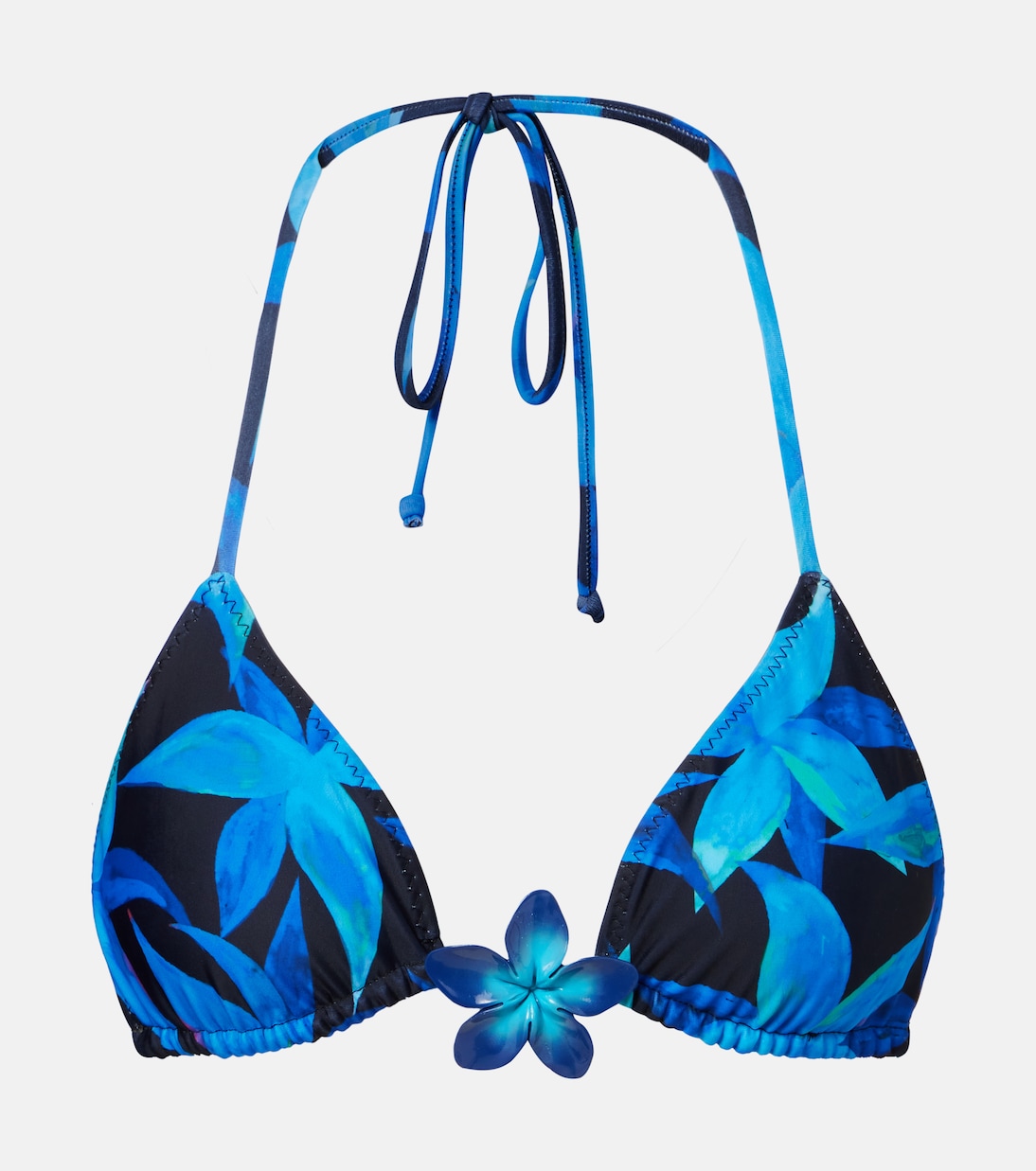 

Бикини топ с цветочными аппликациями Island Same, Blue Tropical