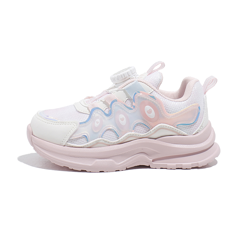 

Нескользящие, дышащие, легкие, амортизирующие низкие детские кроссовки для бега Babaya, розовый