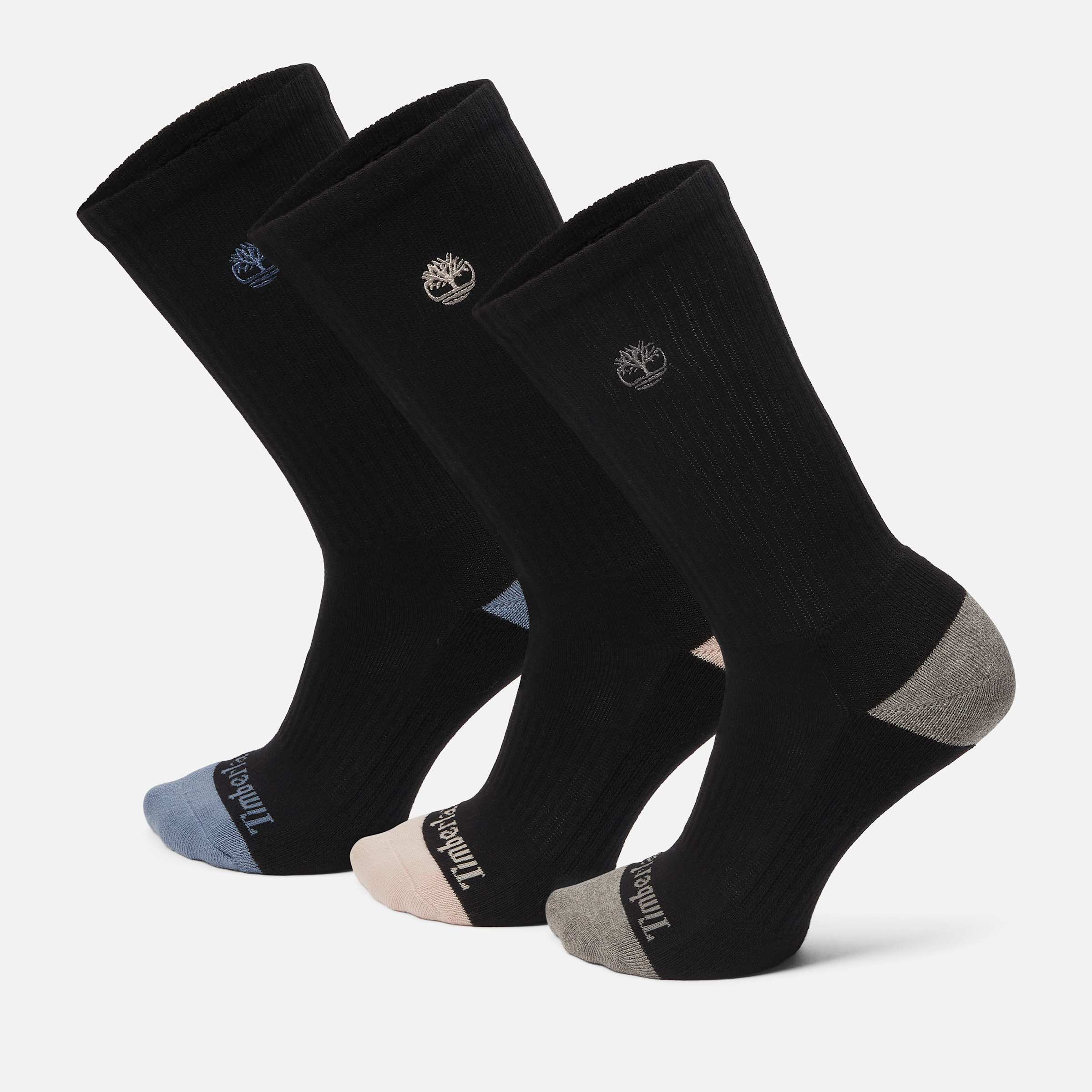 

Женские пляжные носки Sagamore, комплект из 3 пар, полумягкие, с круглым вырезом Timberland, угольно-черный