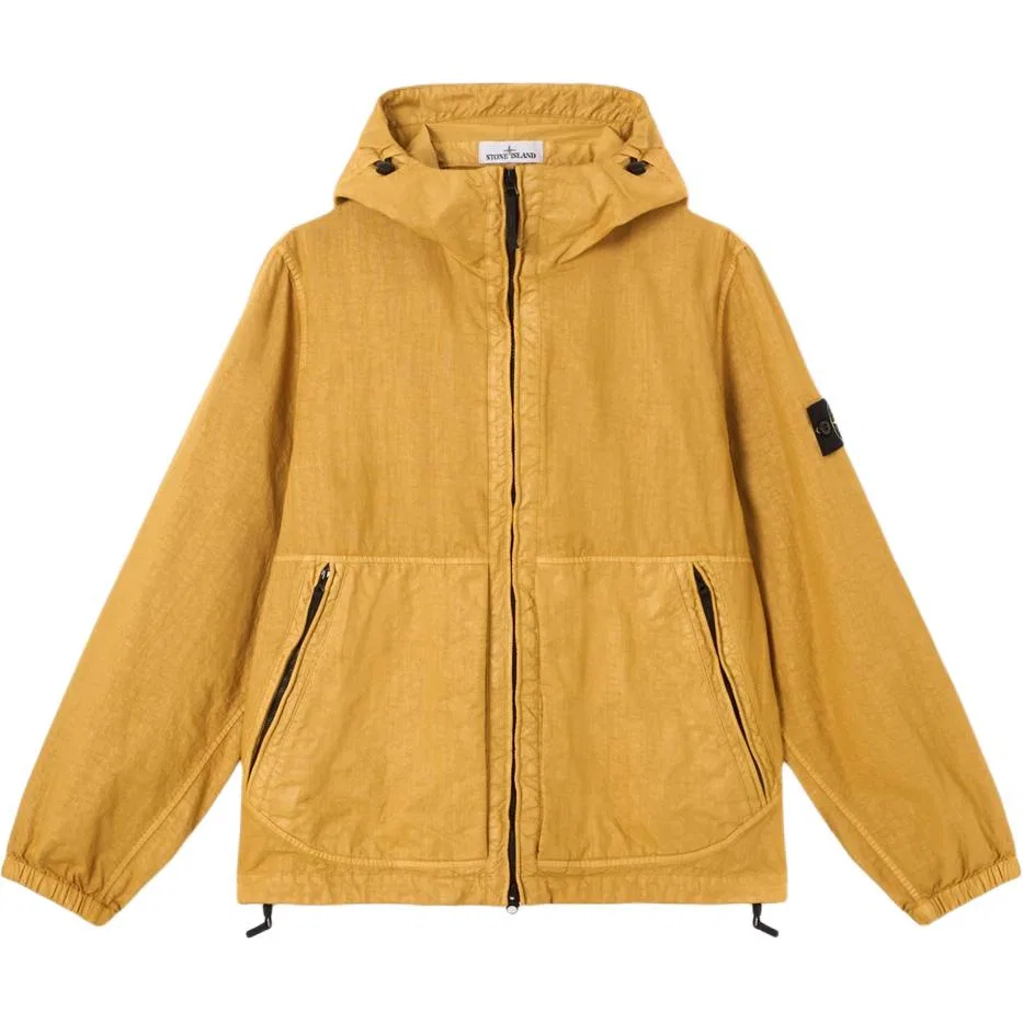 Зип-худи с капюшоном STONE ISLAND, Mustard Yellow