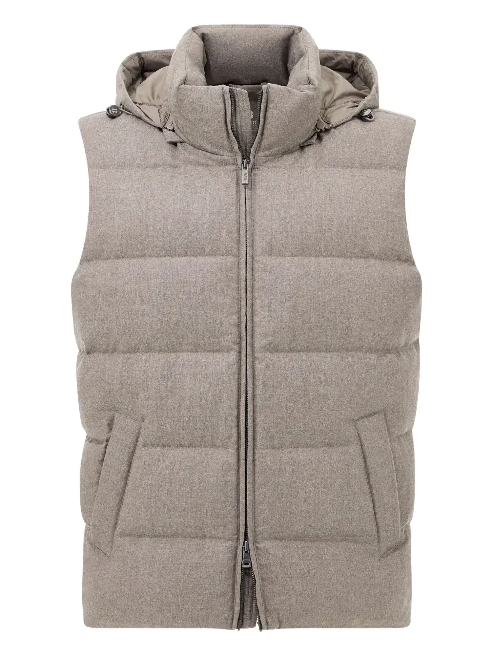 

Утепленный жилет с капюшоном Boggi Milano, светло-коричневый