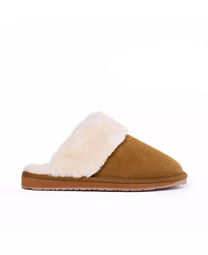 Женские уютные тапочки Carefree Scuff Minnetonka, загар/бежевый — фото 4