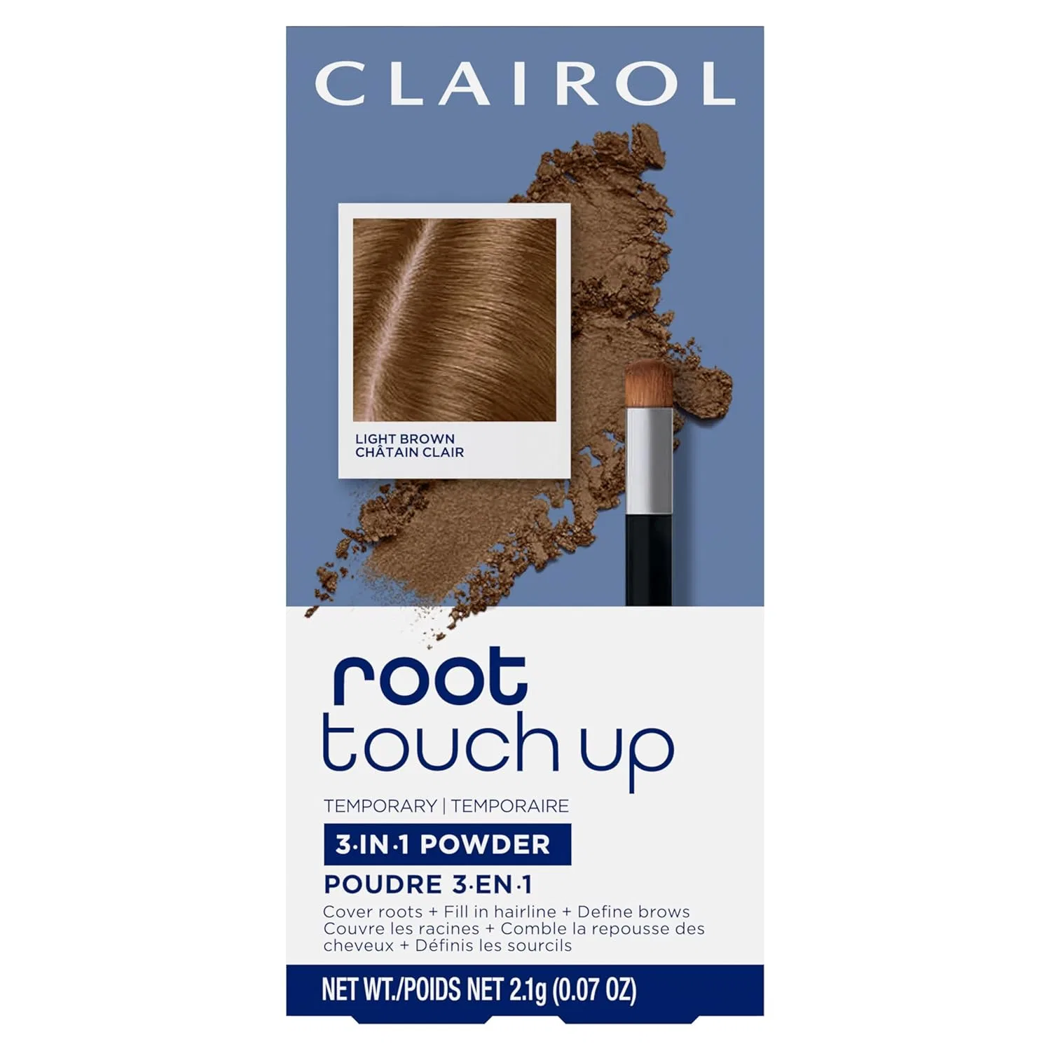 Временная пудра для маскировки седины «Root Touch-Up» от Clairol Clairol, Light Brown