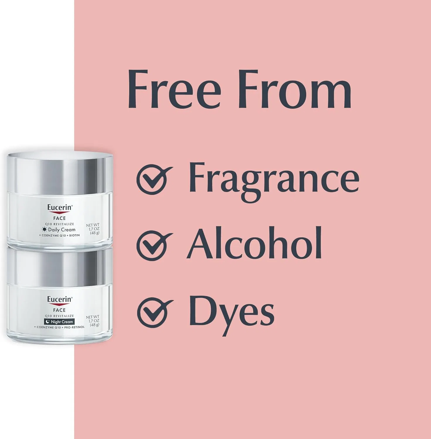 Набор Eucerin — Дневной и ночной крем для лица Q10 Anti-Wrinkle, 1.7 унции, набор 2 шт., 96 г — фото 4