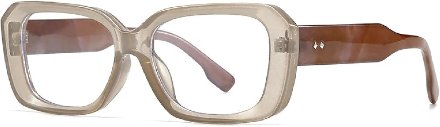 

Модные солнцезащитные очки Polygon для женщин в стиле ретро, ​​конфетные цвета, прозрачный градиент, защита от УФ-излучения UV400; мужские солнцезащитные очки с заклепками TVTBBVV, Grey Clear