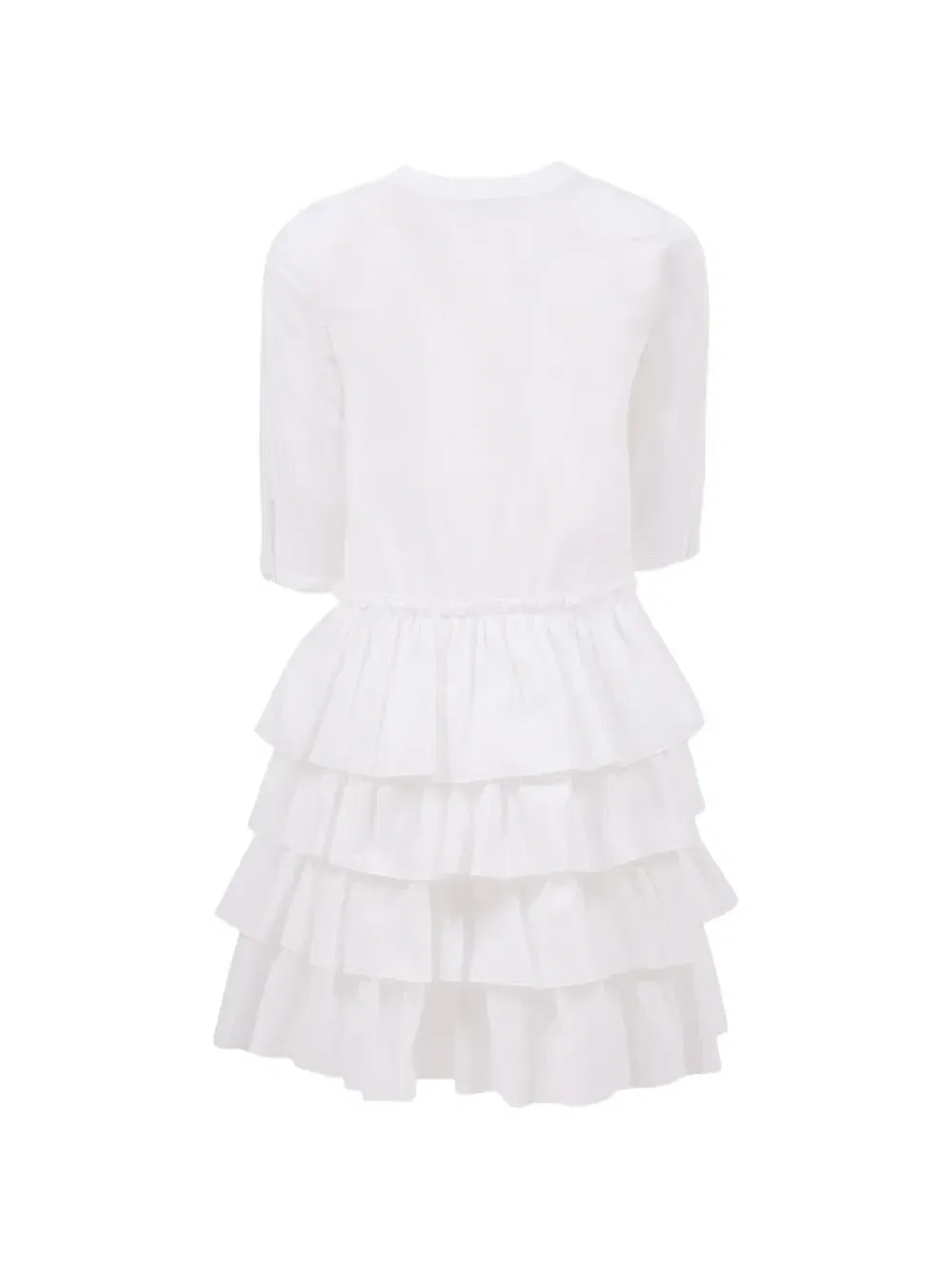 Платье с оборками и вышивкой Ermanno Scervino Junior, белый — фото 2