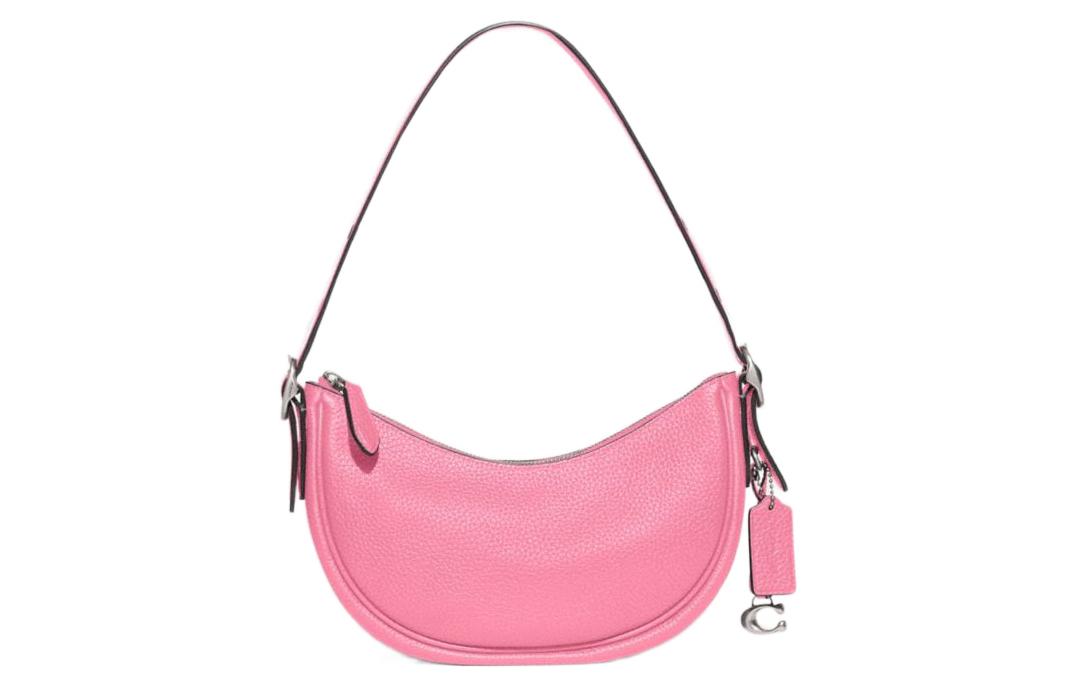 

Кожаная портативная сумка через плечо Luna с цветочным принтом розовая COACH