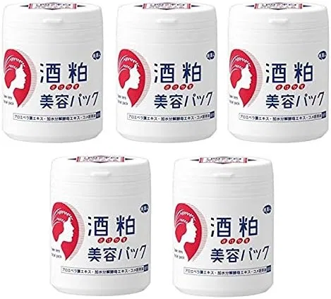 Маска для лица Sake Lees Beauty Pack, Azuma Trading, набор 5 шт, 200 г