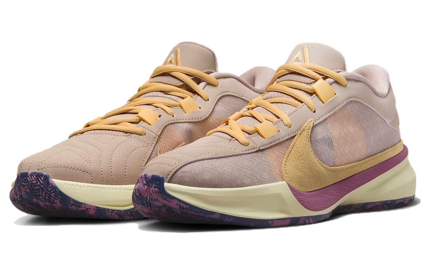 Мужские баскетбольные кроссовки Nike Freak 5, Fossil Stone/Celestial Gold/Alabaster — фото 3