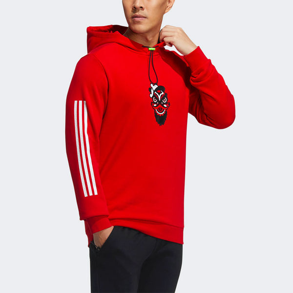 Толстовка lion guan training sports red Adidas, красный — фото 4