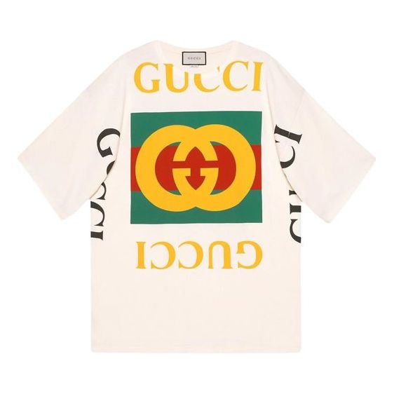 

Футболка large retro logo short sleeve white Gucci, белый