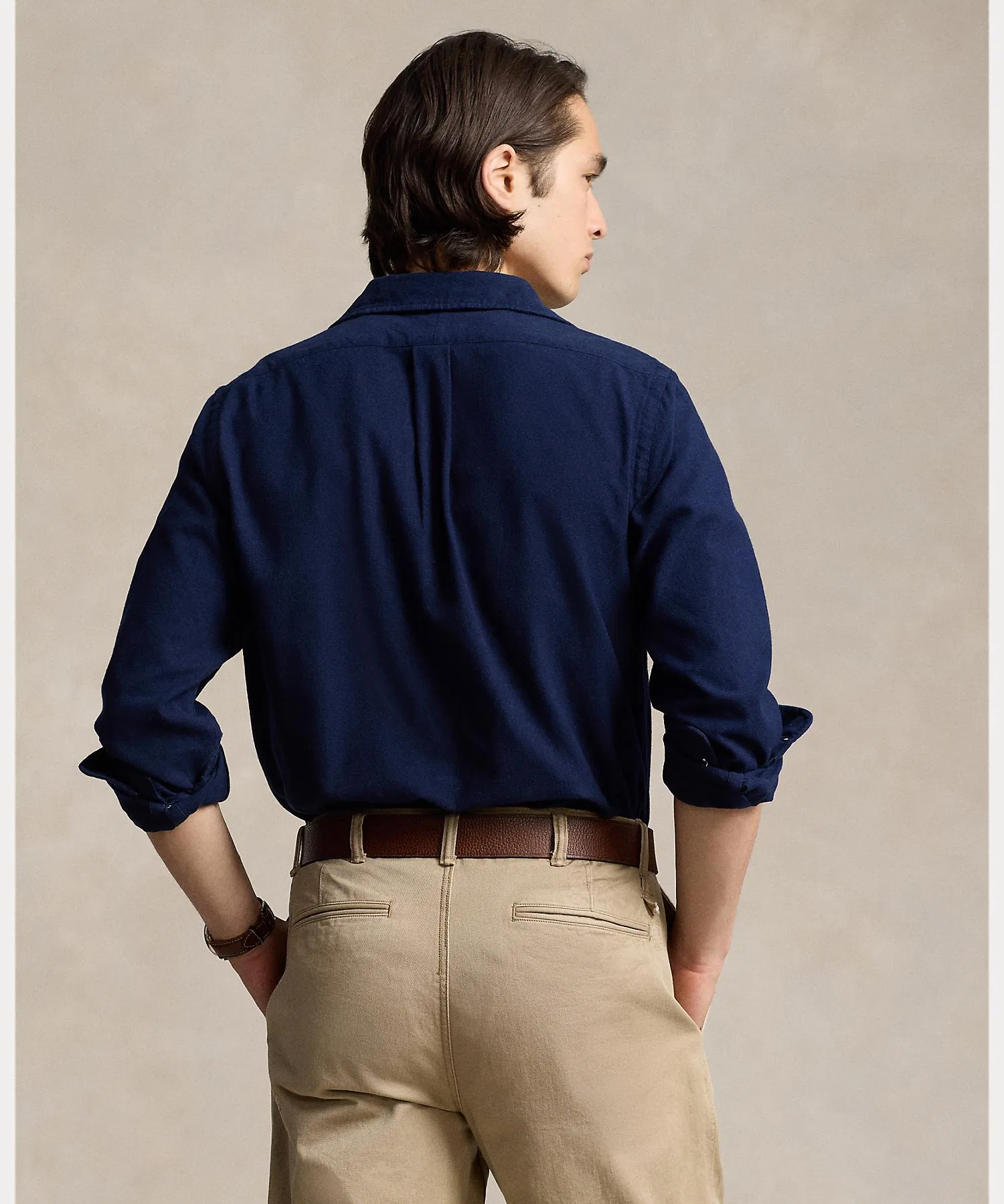 Мужская рубашка POLO RALPH LAUREN CLASSIC FIT BRUSHED FLANNEL SHIRT — фото 4