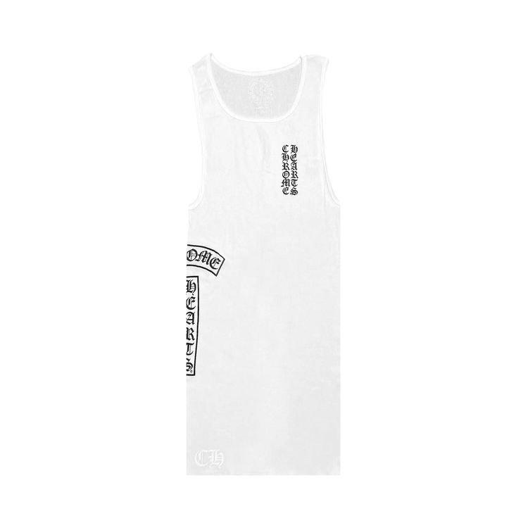 

Топ Chrome Hearts Vertical Logo Tank Top 'White', белый