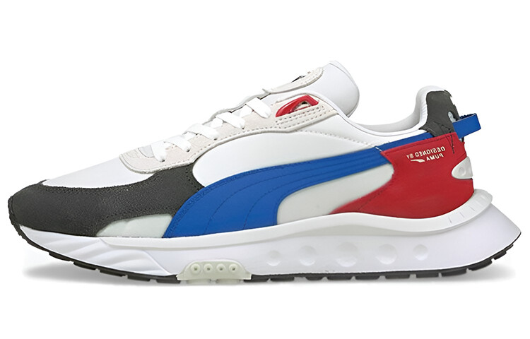 Кроссовки Puma Wild Rider Rollin Ebony, белый/черный/синий/красный