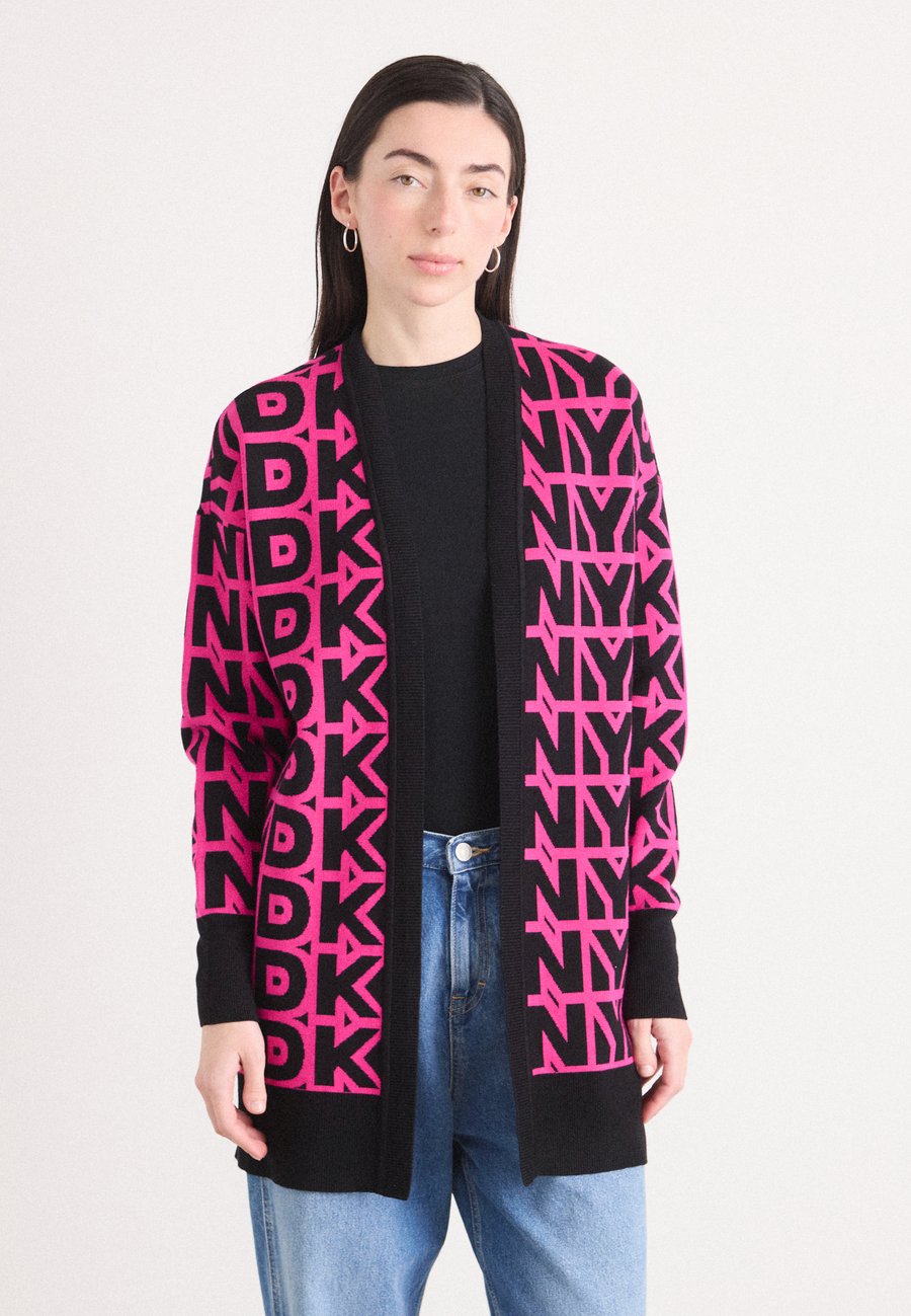 

Кардиган DKNY REPEAT LOGO CARDIGAN, Fuchsia/Black/Pink