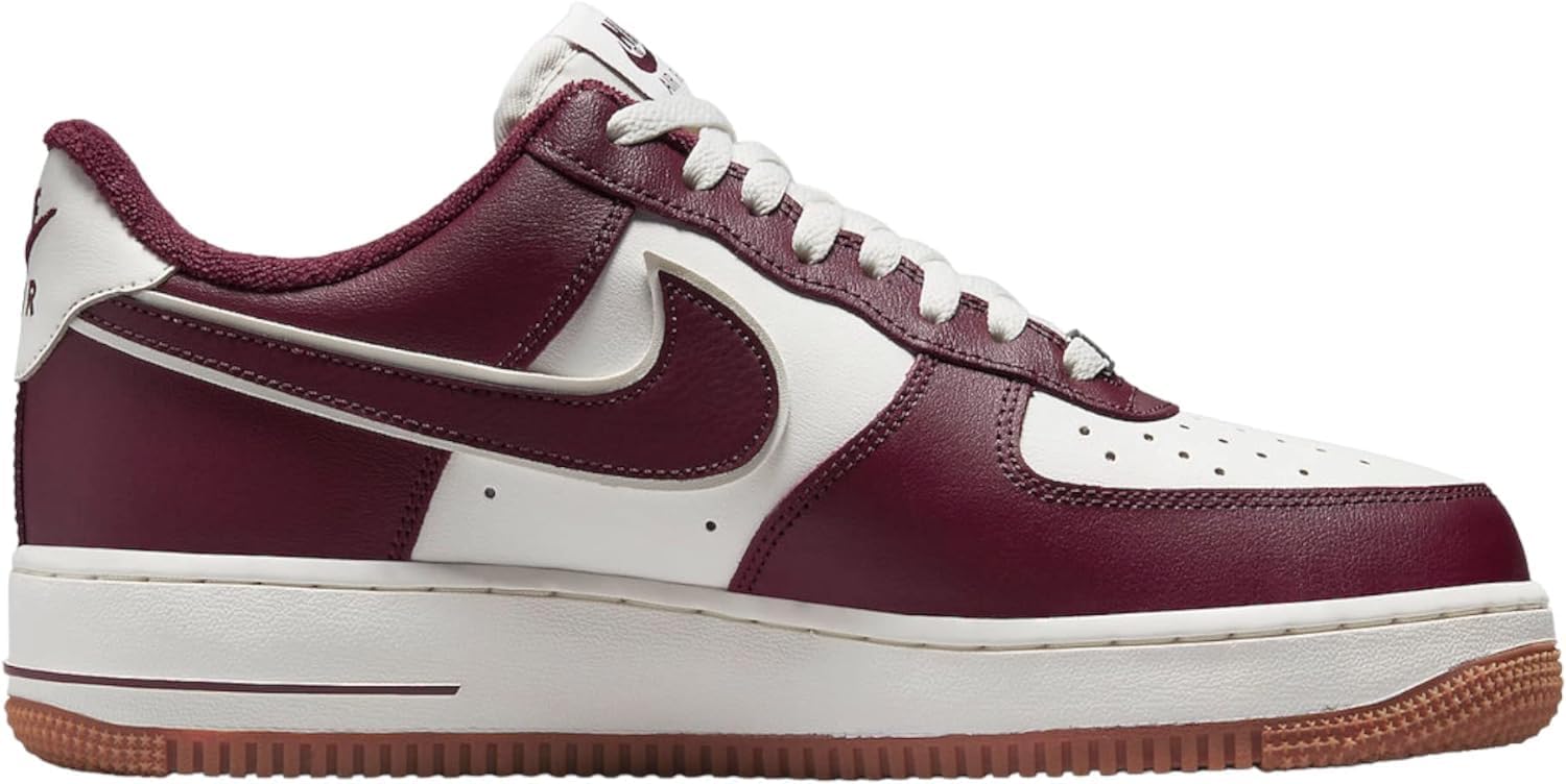 Мужские кроссовки Nike Air Force 1 '07 LV8, бордовый — фото 2