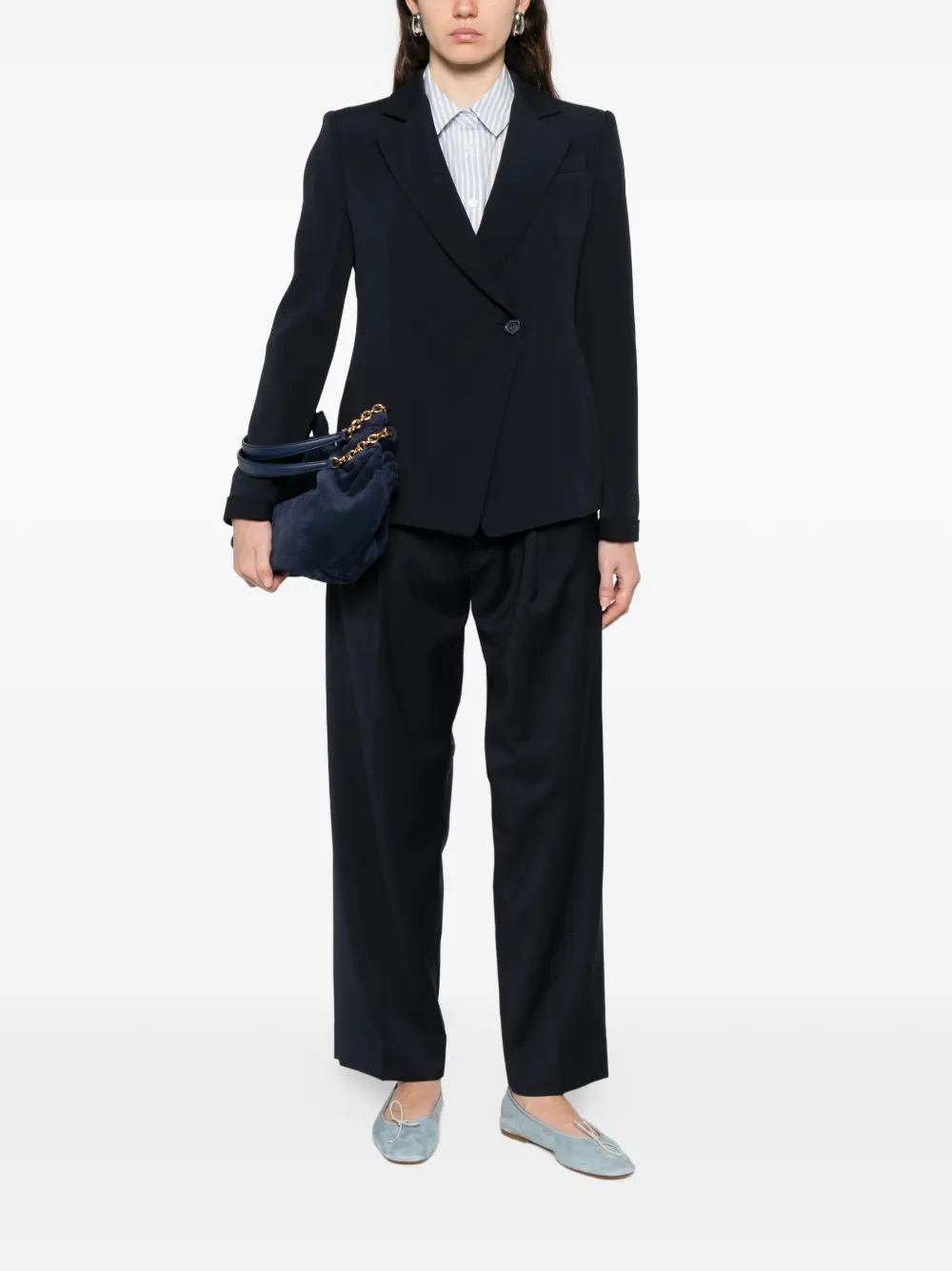 Двубортный пиджак Emporio Armani, черный — фото 2