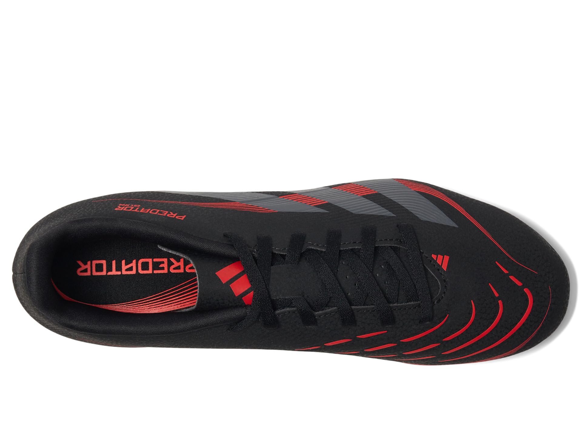 Кроссовки Unisex adidas Predator Club Firm Ground/Multi Ground Soccer Cleats, цвет Black/Grey/Lucid Red — фото 2