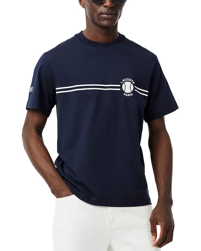 

Вышитая футболка из джерси Lacoste, синий