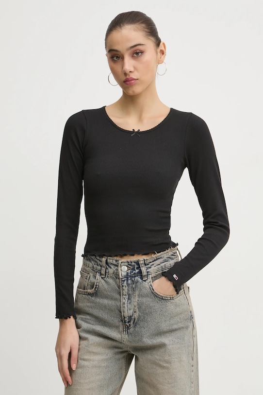 

Лонгслив Tommy Jeans, черный