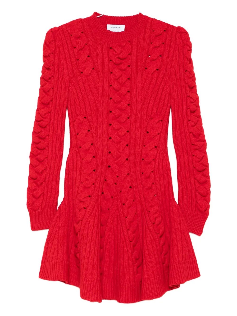 

Мини-платье с косами Alexander McQueen, красный