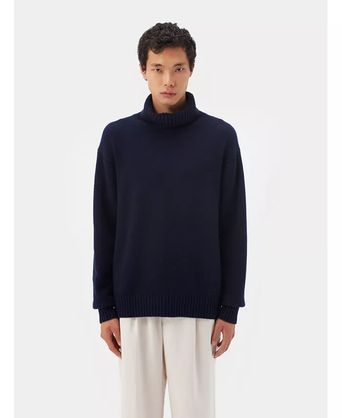 

Мужской кашемировый водолазный свитер Gobi Cashmere, синий