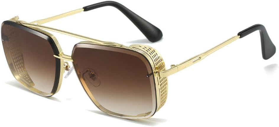 

Солнцезащитные очки прямоугольной формы для мужчин и женщин, с градиентными линзами, металлической оправой и шарнирным креплением, защита от ультрафиолета UV400 VFDHN, C3