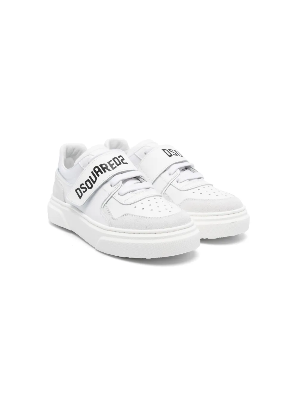 

Кроссовки на липучках с логотипом DSQUARED2 KIDS, белый