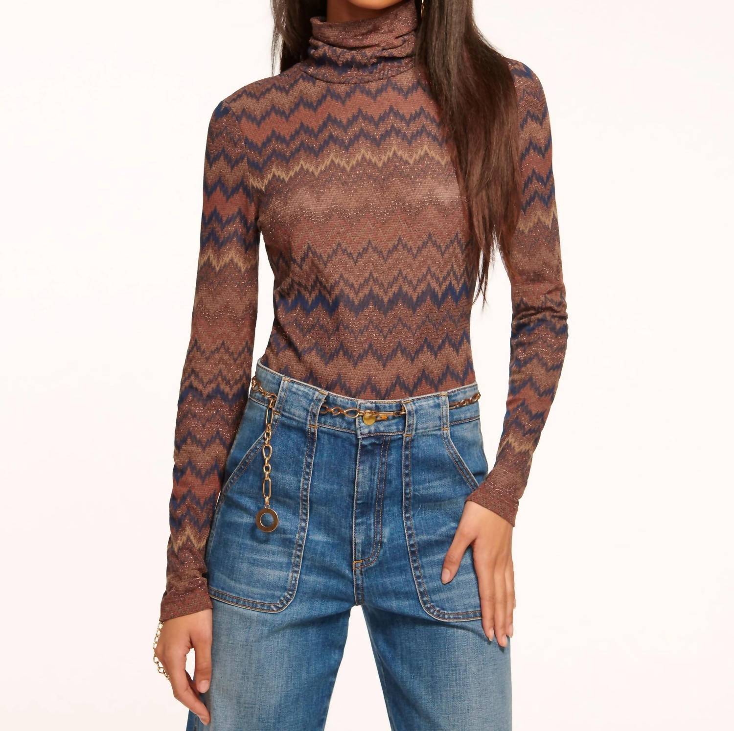 

Водолазка Prudence с узором Saddle Chevron Ramy Brook