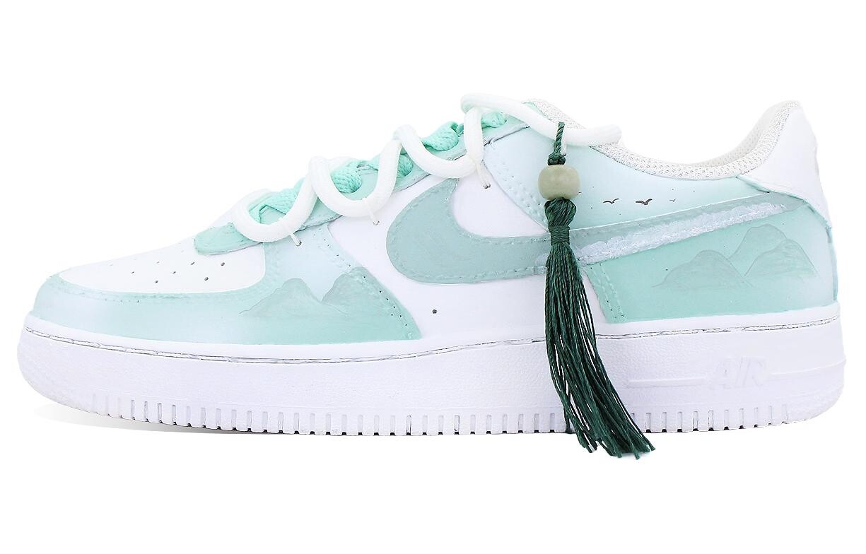 

Кроссовки Nike Air Force 1 Skateboarding Shoes Women's Low-top Cyan/White, голубой, Синий, Кроссовки Nike Air Force 1 Skateboarding Shoes Women's Low-top Cyan/White, голубой