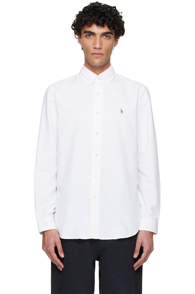 

Спортивная рубашка оксфорд с длинным рукавом Polo Ralph Lauren, белый