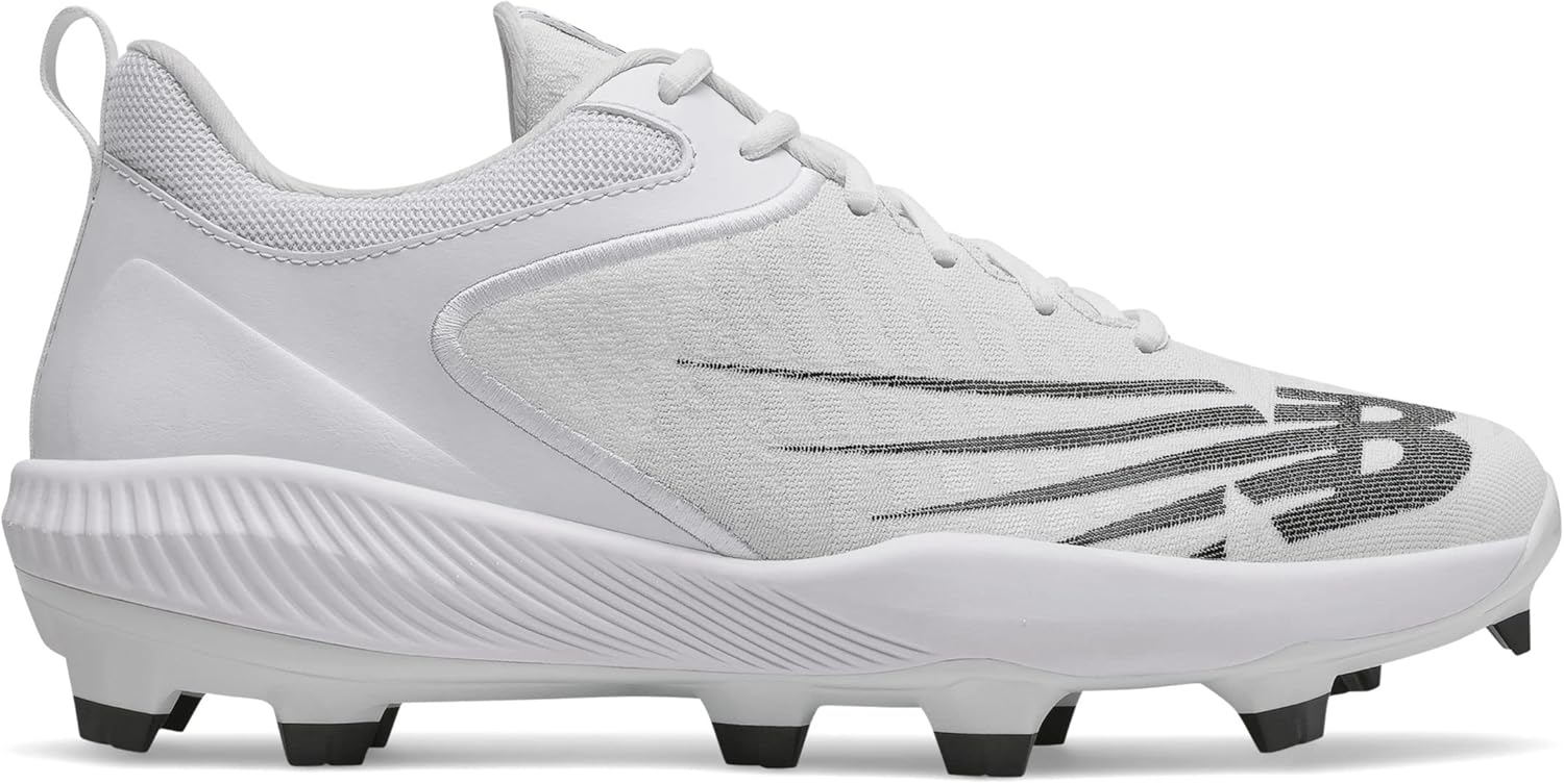 Формованные бутсы для бейсбола и софтбола New Balance PL4040V6 для мужчин: королевский/белый, White/Black — фото 2