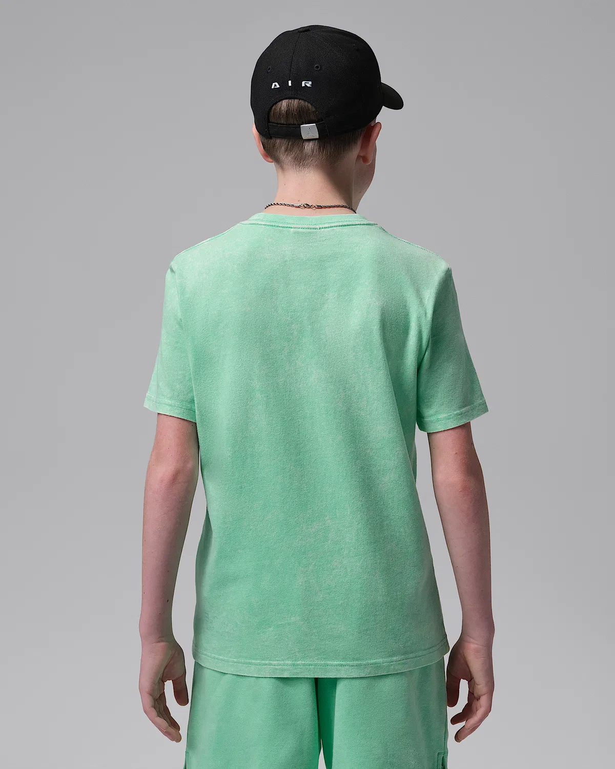 Детская футболка Air Embroidered Acid Wash Jordan, Green Glow — фото 2