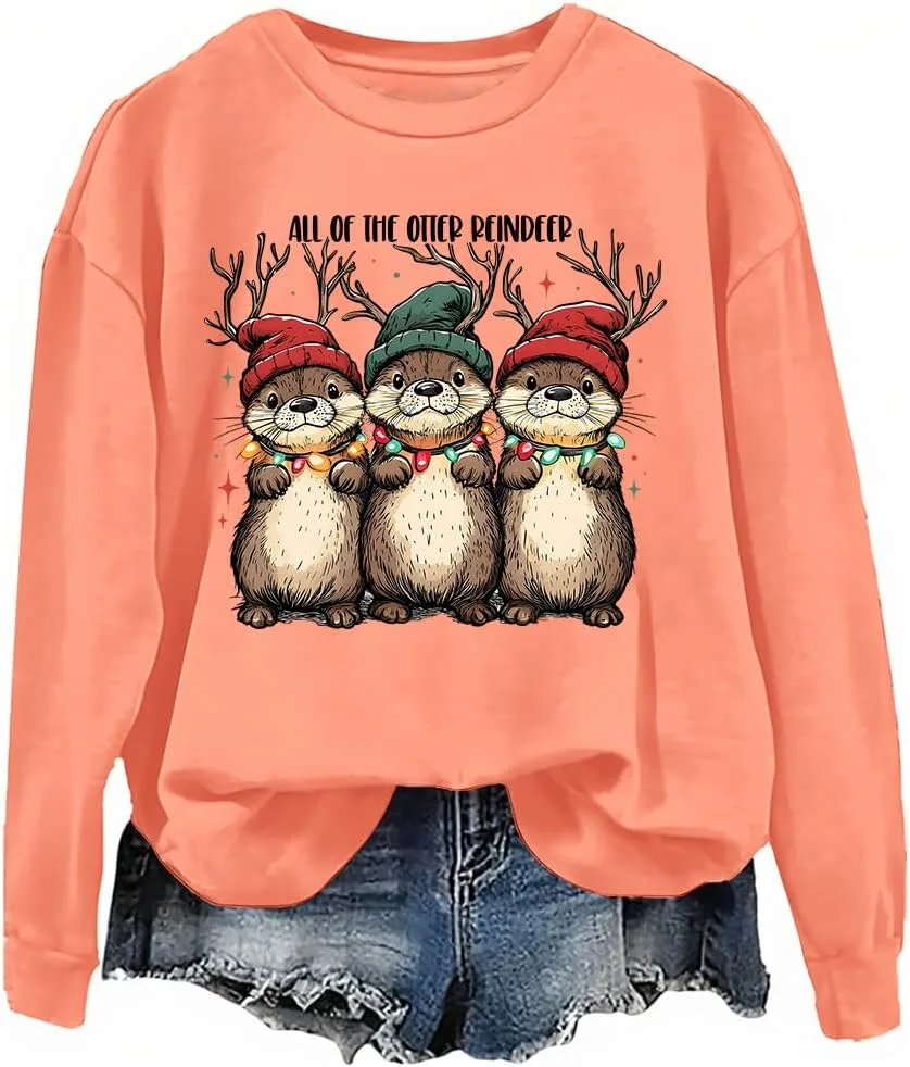 

Свитшот с оленями и выдрами All Of The Otter Unisex woati
